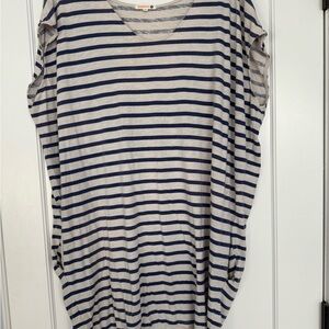 Sundry Navy and Cream Striped Tee